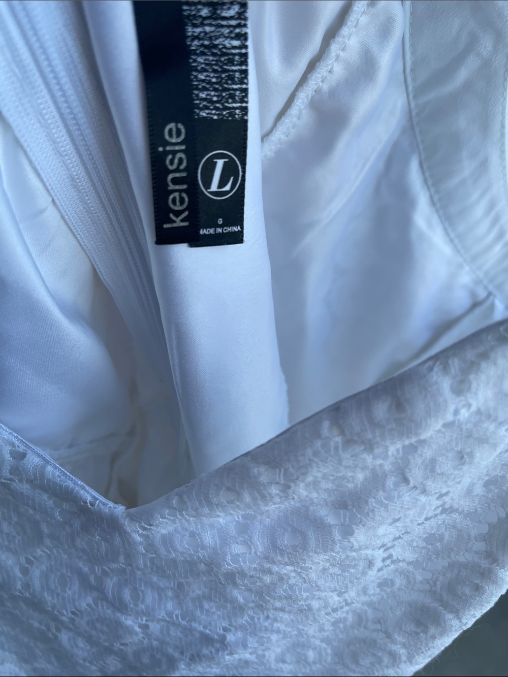 Kensie White Eyelet Lace Dress - Picture 2 of 4